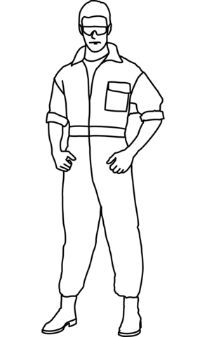 Military Pilot Coloring Page